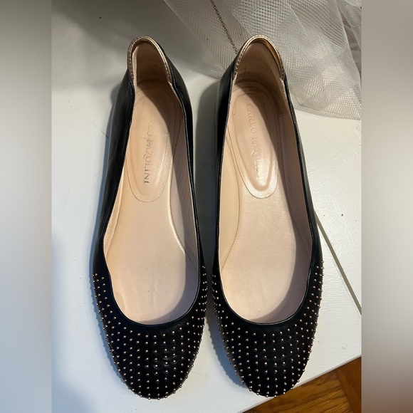 Carlo Pazolini Leather Studded Ballet Flats 36 - Picture 1 of 12